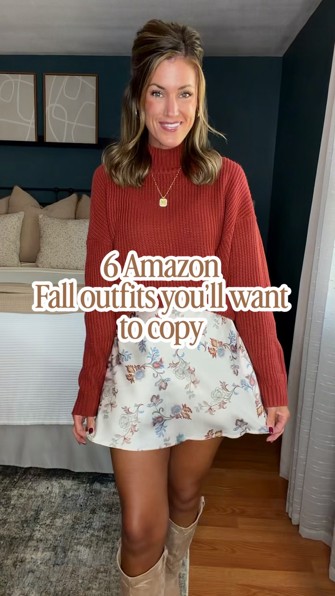 6 fall outfits from Amazon that you will want to copy. 
Tops/ small
Pants / medium
Jeans/ 6

#LTKSeasonal #LTKOver40