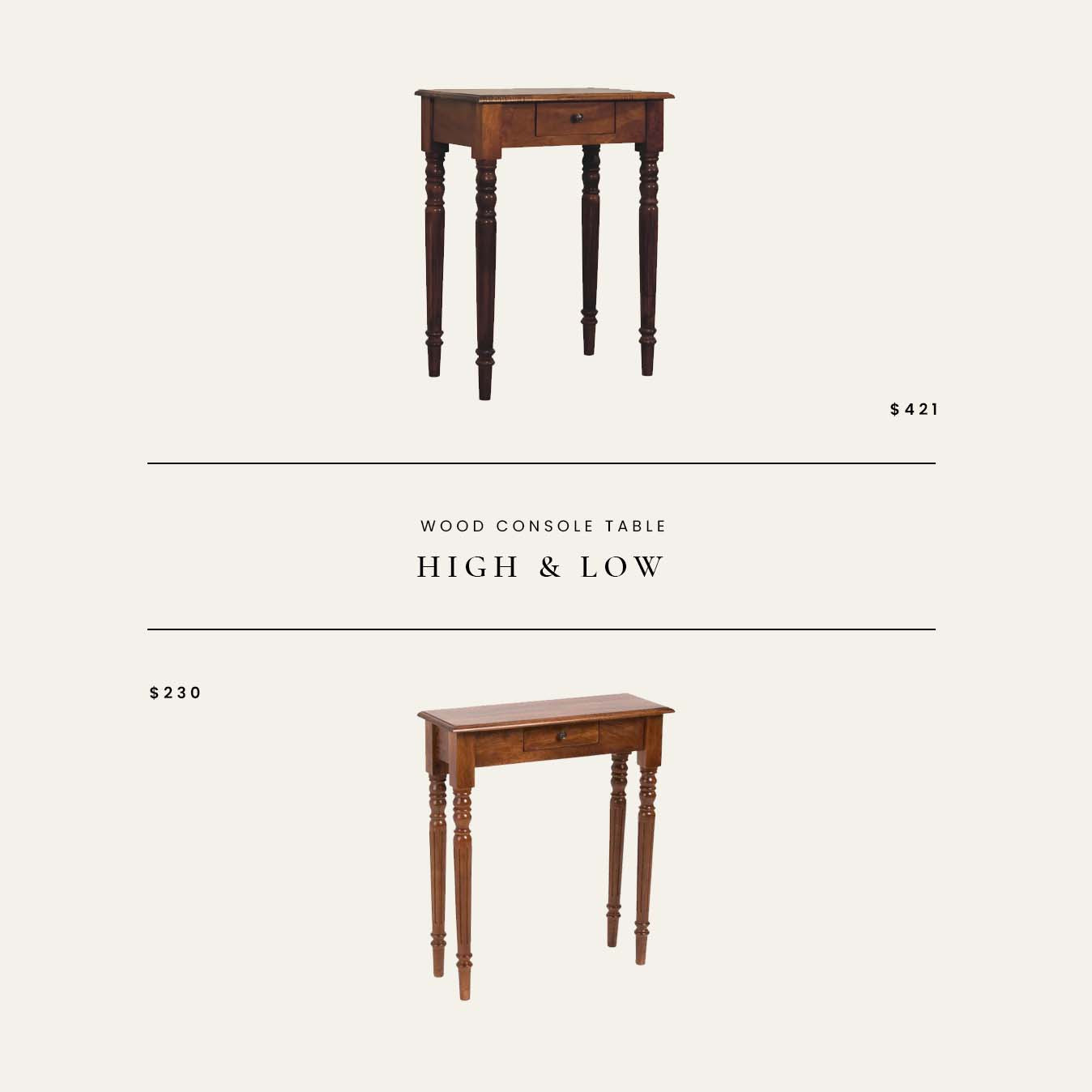 High / Low : Wood Console Table

#LTKHome