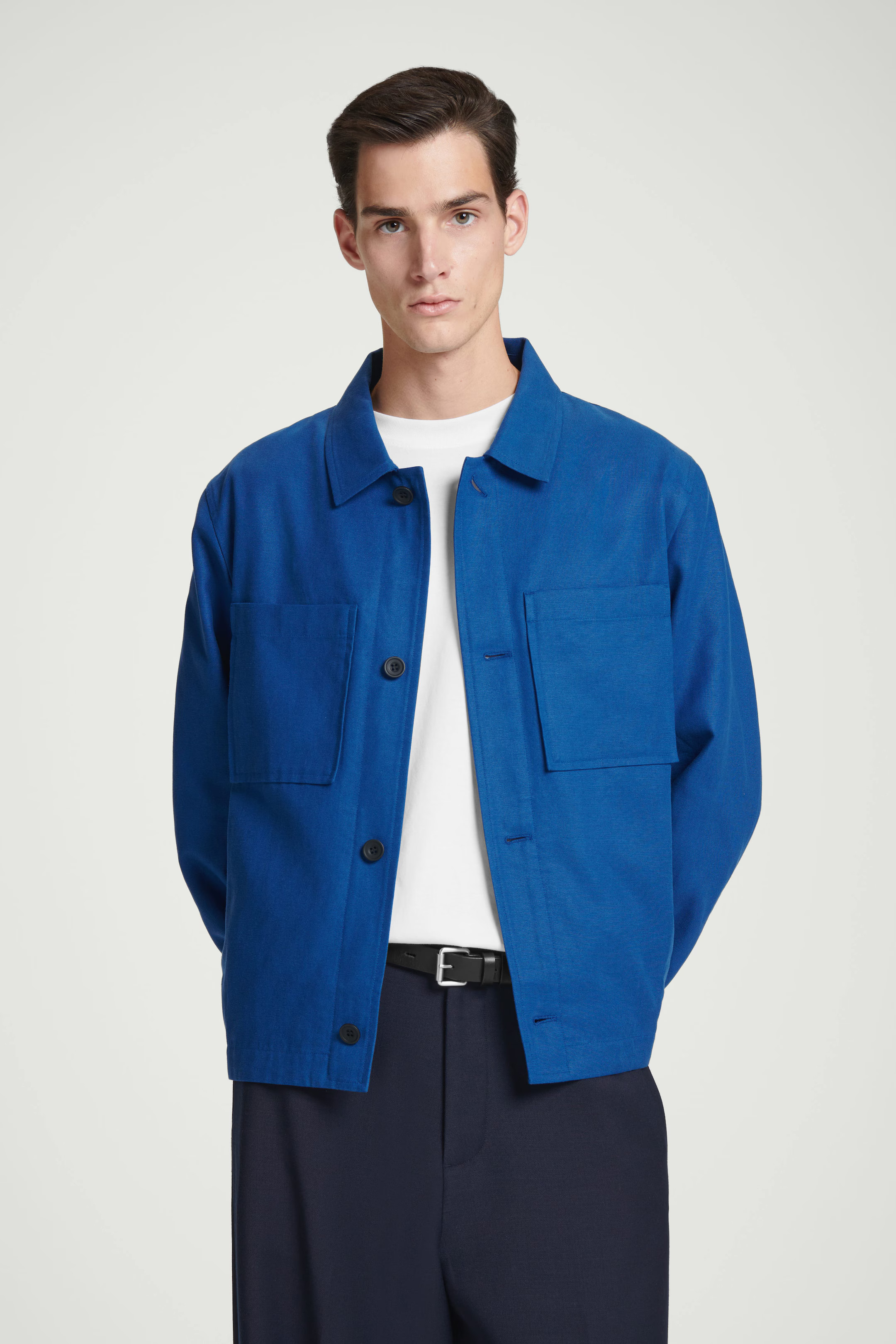 RELAXED UTILITY OVERSHIRT - BRIGHT BLUE | COS UK