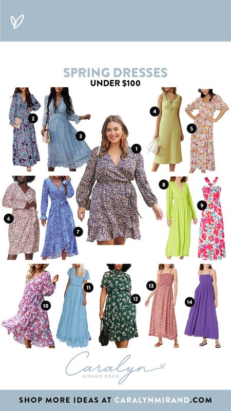Spring dresses for special occasions under $100! Options for Easter dresses, baby showers, wedding shower or wedding guest! 

#LTKunder100 #LTKwedding #LTKcurves