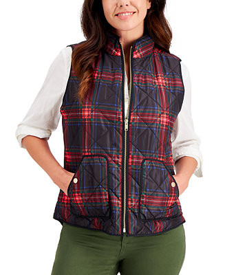 Quilted Plaid Vest, Created for Macy's | Macys (US)