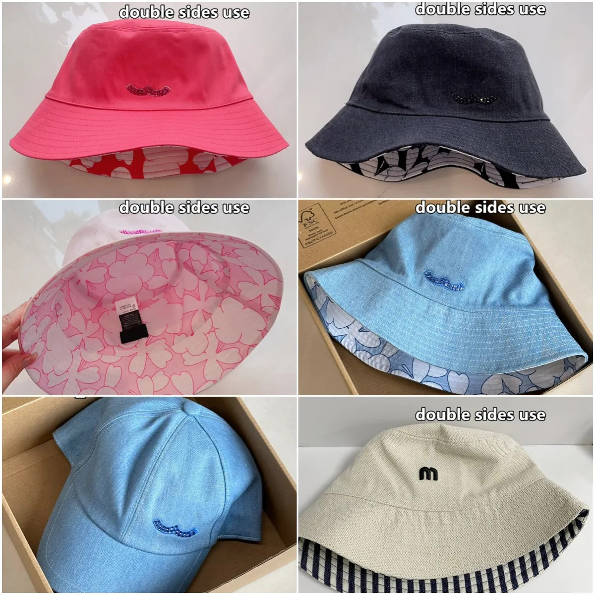 Save Big on Bulk Fisherman Bucket Hats Fisherman Hat Bucket Men Women's Denim Hats With Two ... | DHGate