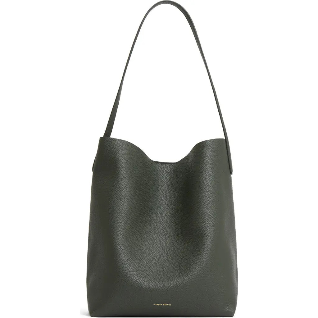 Mansur Gavriel Everyday Cabas Leather Hobo Bag in Seaweed at Nordstrom | Nordstrom