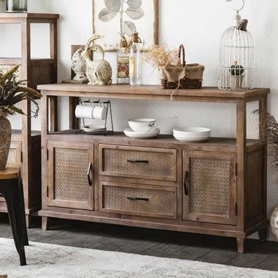 Modern Brown Solid Manufactured Wood Sideboard | Wayfair North America