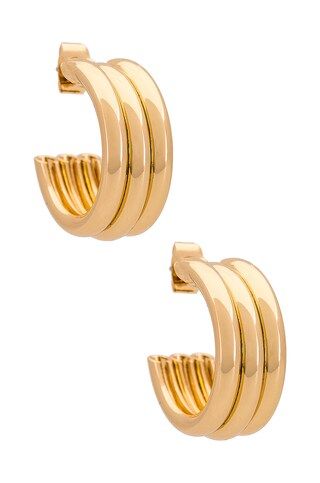 Ettika Small Hoops in Gold from Revolve.com | Revolve Clothing (Global)