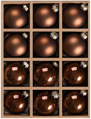 WDS WONDROUS Brown Glass Christmas Ball Ornaments, 2.36” Hanging Bulbs Ornaments for Christmas ... | Amazon (US)