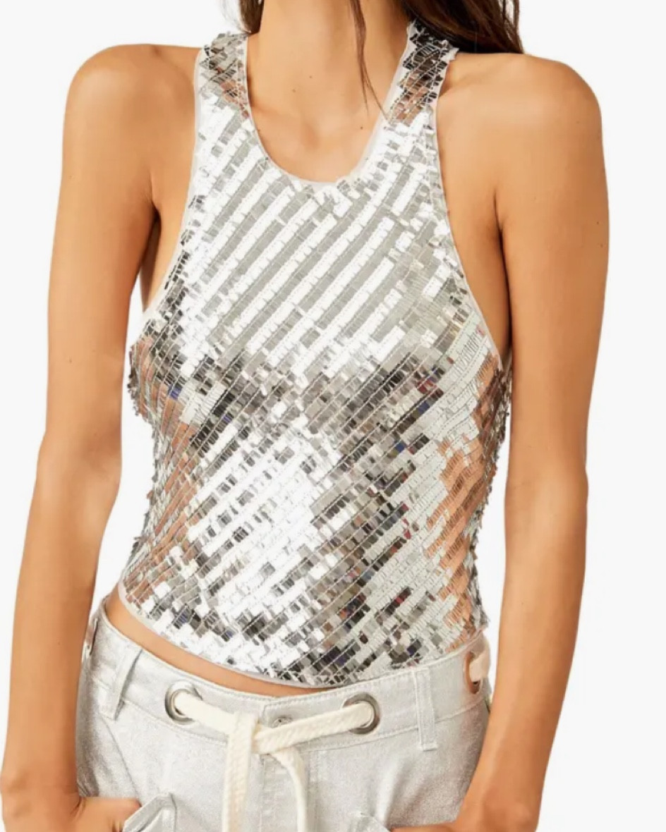 silver disco sequin top! Im obsessed & cant wait to style 

#LTKeurope #LTKU #LTKstyletip