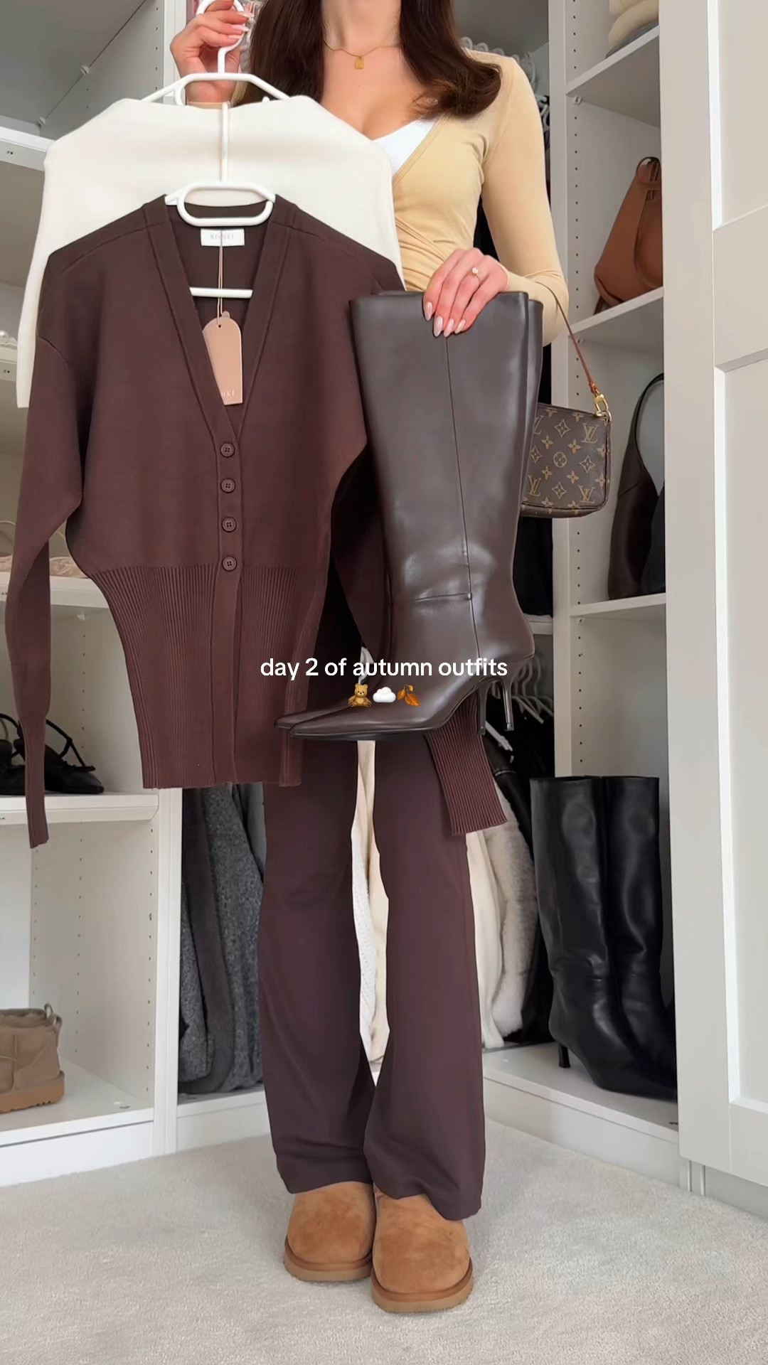 Day 2 of autumn outfits 🍂🧸

Loving this cozy, chic combo - brown knit cardigan, white knit skirt, and knee boots. The colors are just perfect for fall 🤎

Want me to keep the autumn outfit series going? ☕️💭

#fallfashion #falloutfits #outfitinspo #ootdfashion #autumnoutfits #ootdinspo #styleinspo #outfitideas #autumnstyle #howtostyle #fashiontips #fallaesthetic #chicstyle #fallvibes #fallstyle #cozyoutfit

#LTKStyleTip #LTKTall #LTKSeasonal