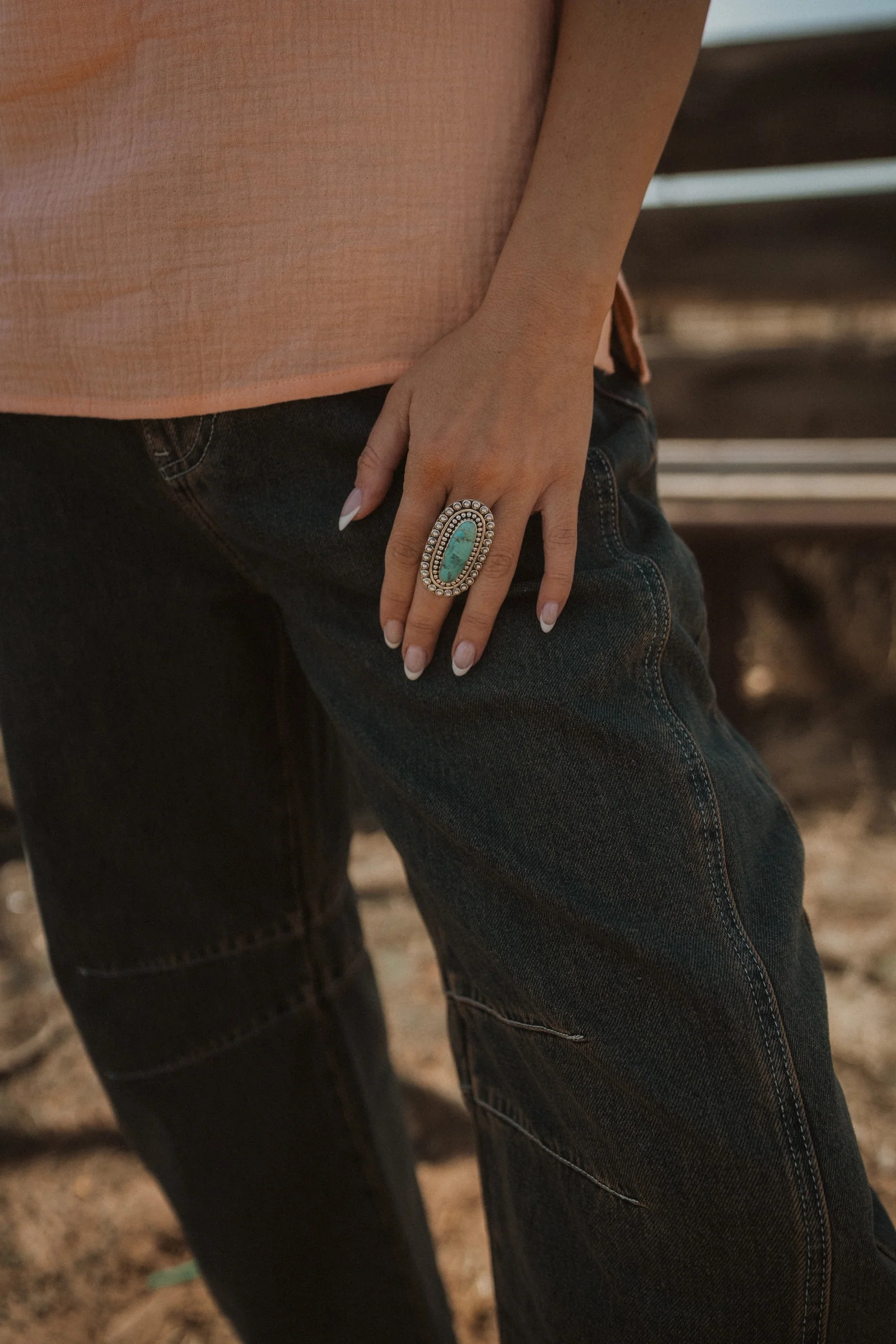 Glover Ring | Turquoise | Goldie Lew Jewelry, LLC