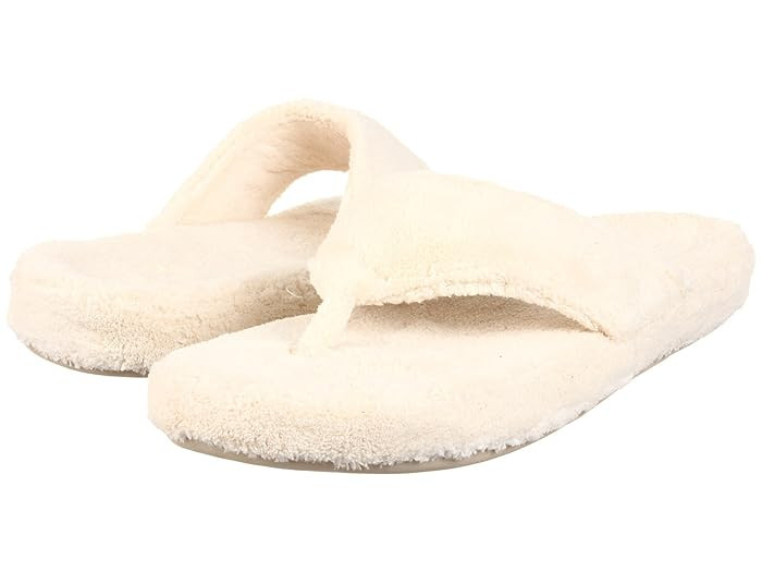 Acorn New Spa Thong (Natural Fabric-270) Women's Slippers | Zappos