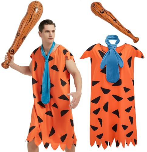 KaKaxi Couples Halloween Fred Flinstone Family Costumes 2025 for Adult Men Hombre,XL | Amazon (US)