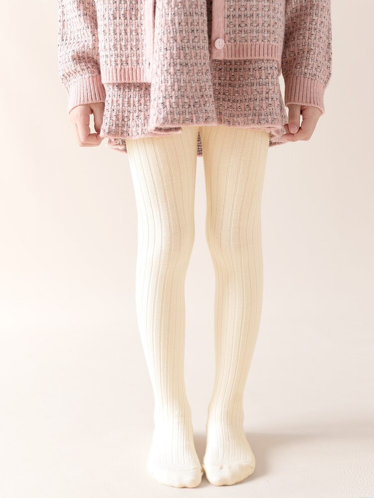 New
     
      Toddler Girls Solid Tights | SHEIN