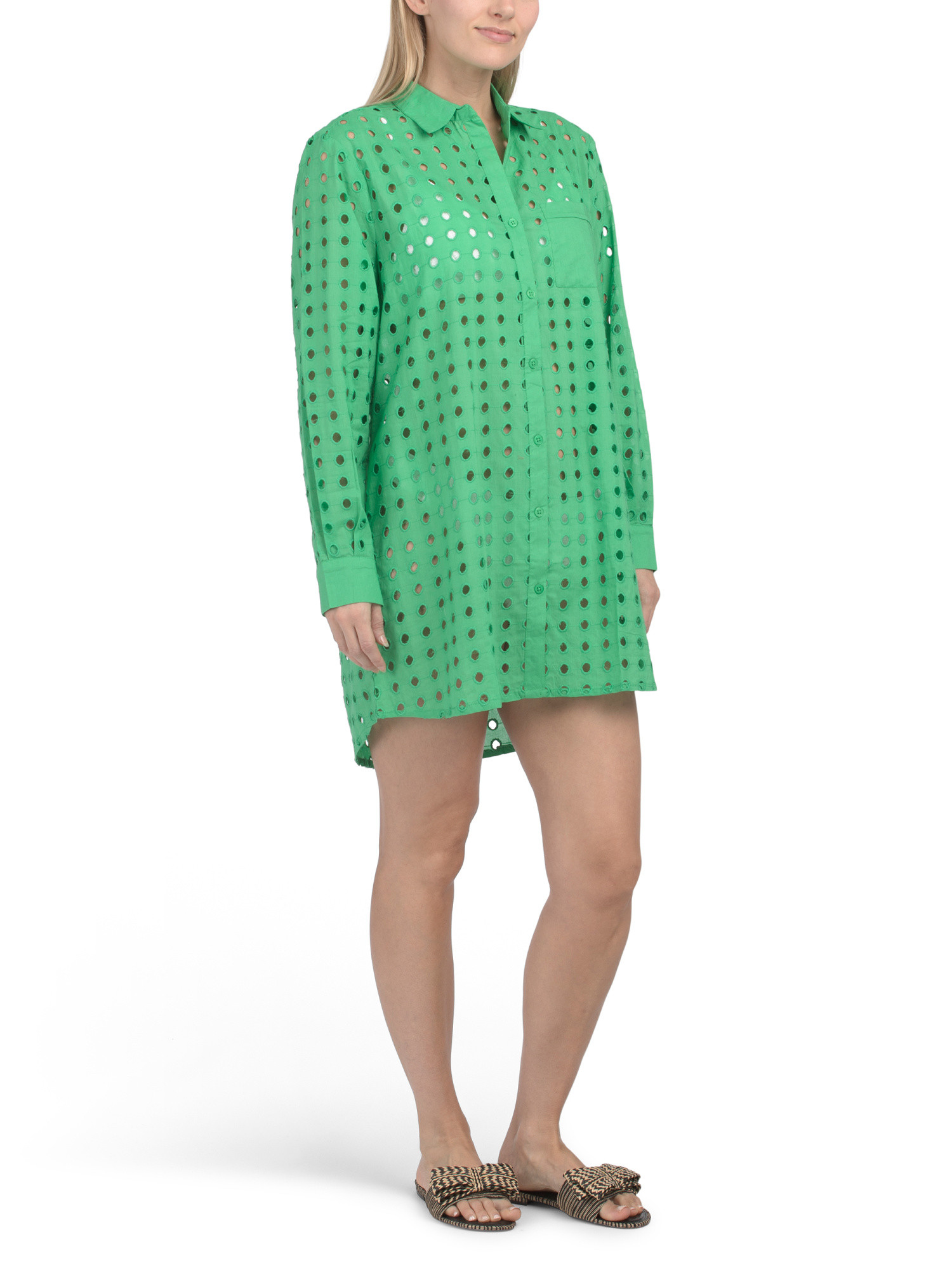Cotton Eyelet Cover-up Shirt | Cover-ups | Marshalls | Marshalls