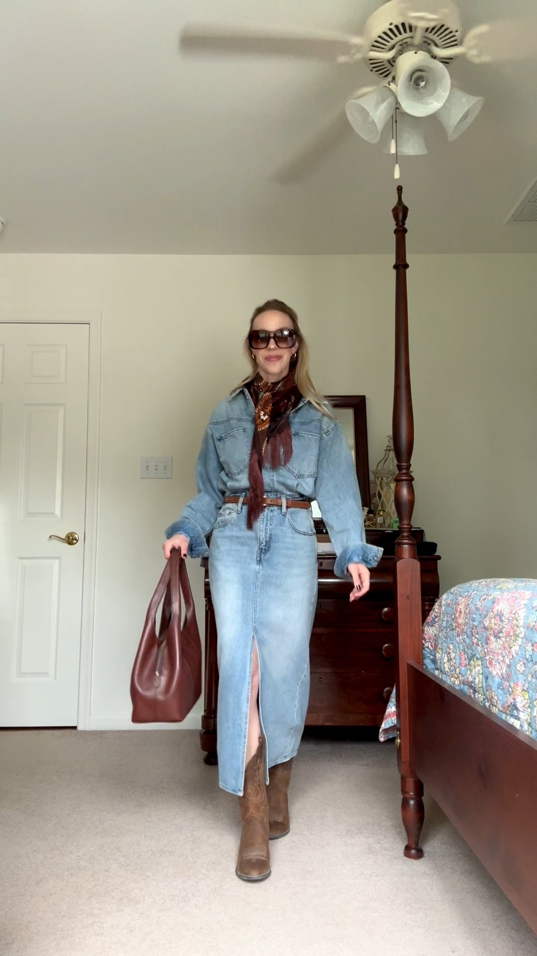 Fall festival, denim dress, fringe scarf, cowboy boots outfit, western fall outfit

#LTKootd #LTKdayinmylife #LTKgrwm