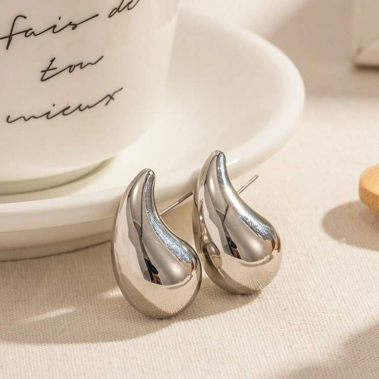Silver Teardrop Earrings | SHEIN