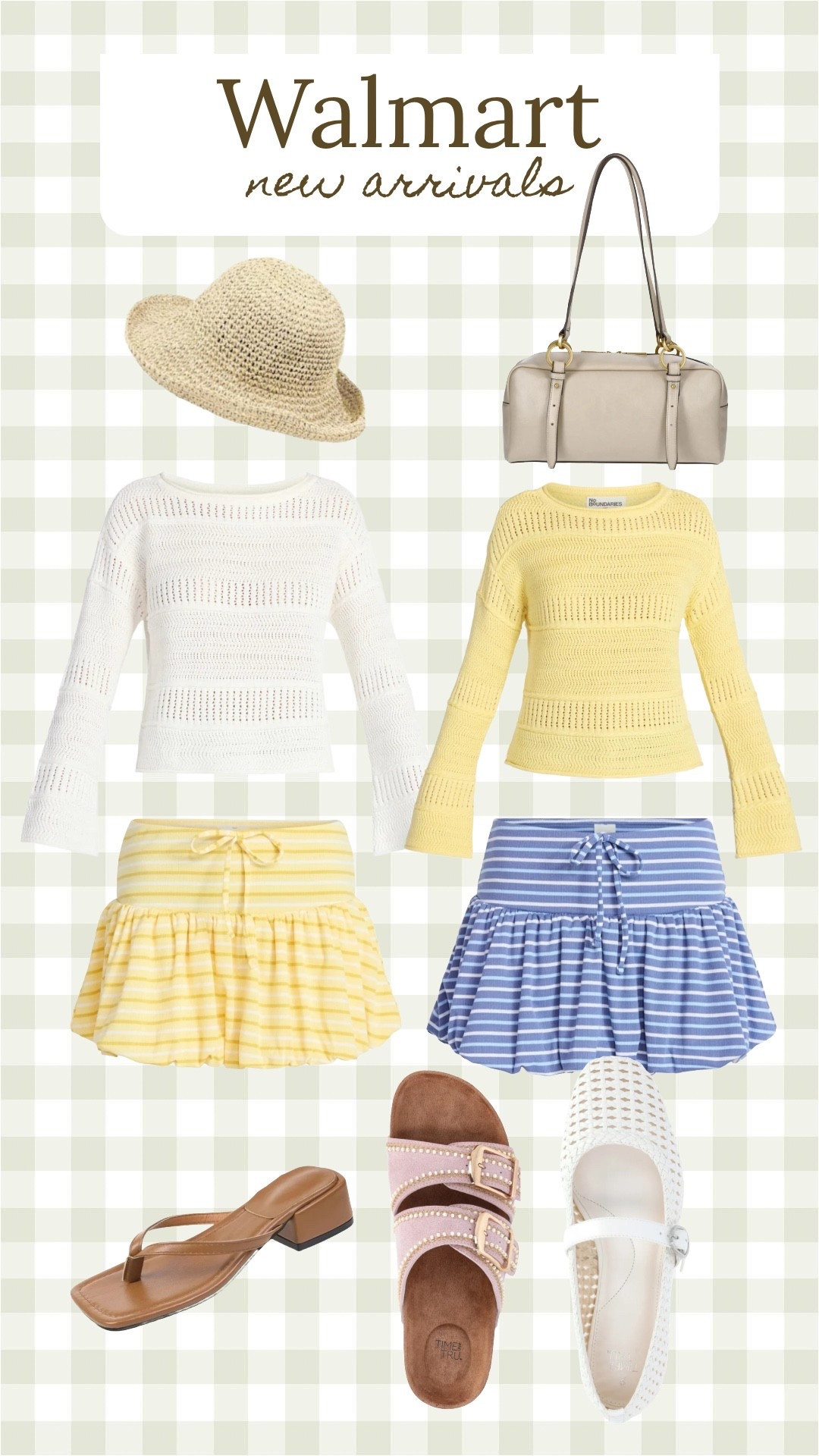 easy spring outfits from Walmart! 🌸 straw hats under $10!!! budget friendly walmart fashion | walmart new arrivals | spring hats | spring shoes

#LTKgrwm #LTKSeasonal #LTKootd