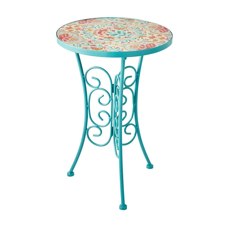 Pioneer Woman Folk Geo Ceramic Top Plant Stand | Walmart (US)