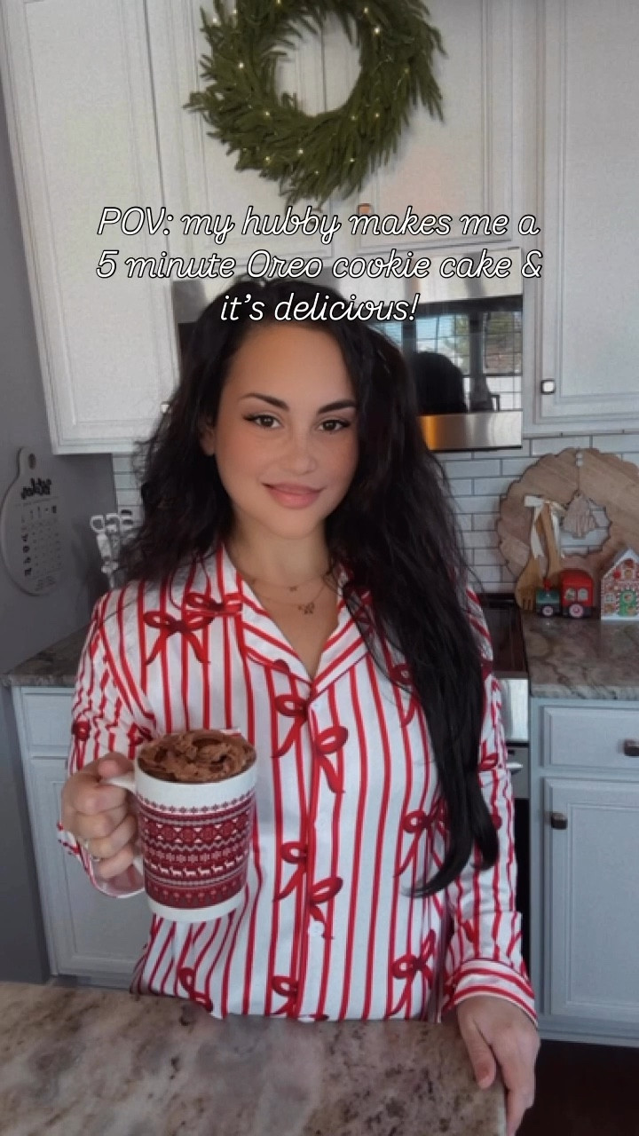 Oreo cookie cake in a cup 🫶🏻
Shop my Christmas pjs 🎄🎀

#LTKHoliday #LTKGiftGuide #LTKWatchNow