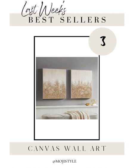 This gold canvas wall art is one of this week’s best sellers! It’s a gorgeous, glam addition to any wall. 

#LTKSeasonal #LTKsalealert #LTKhome