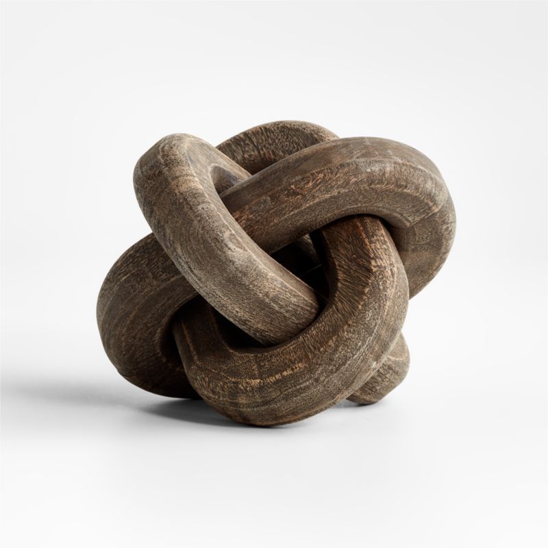 Black Wood Knot Sculpture 8" | Crate & Barrel | Crate & Barrel