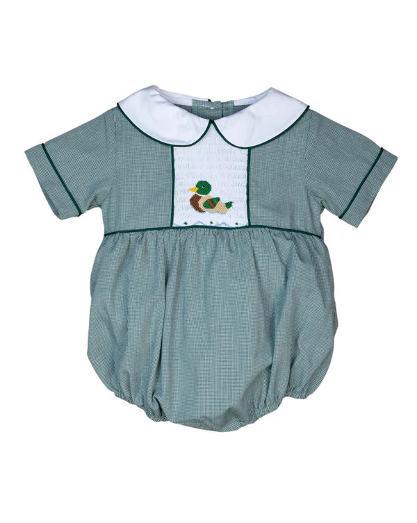 Mallard Duck Smocked Boy Bubble | Smockingbird Kids