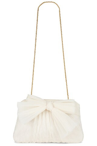 Loeffler Randall Rayne Pleated Bow Clutch in Pearl from Revolve.com | Revolve Clothing (Global)