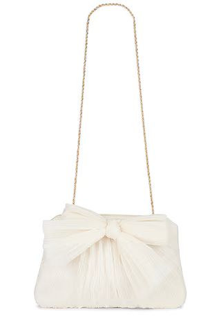 Loeffler Randall Rayne Pleated Bow Clutch in Pearl from Revolve.com | Revolve Clothing (Global)