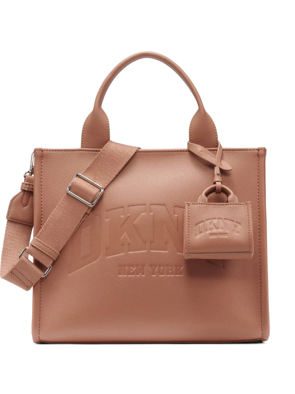DKNY small Hadlee logo-embossed tote bag - Brown | Farfetch Global