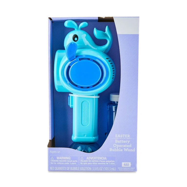 Battery Operated Whale Bubble Wand, Blue, Easter by Way To Celebrate | Walmart (US)