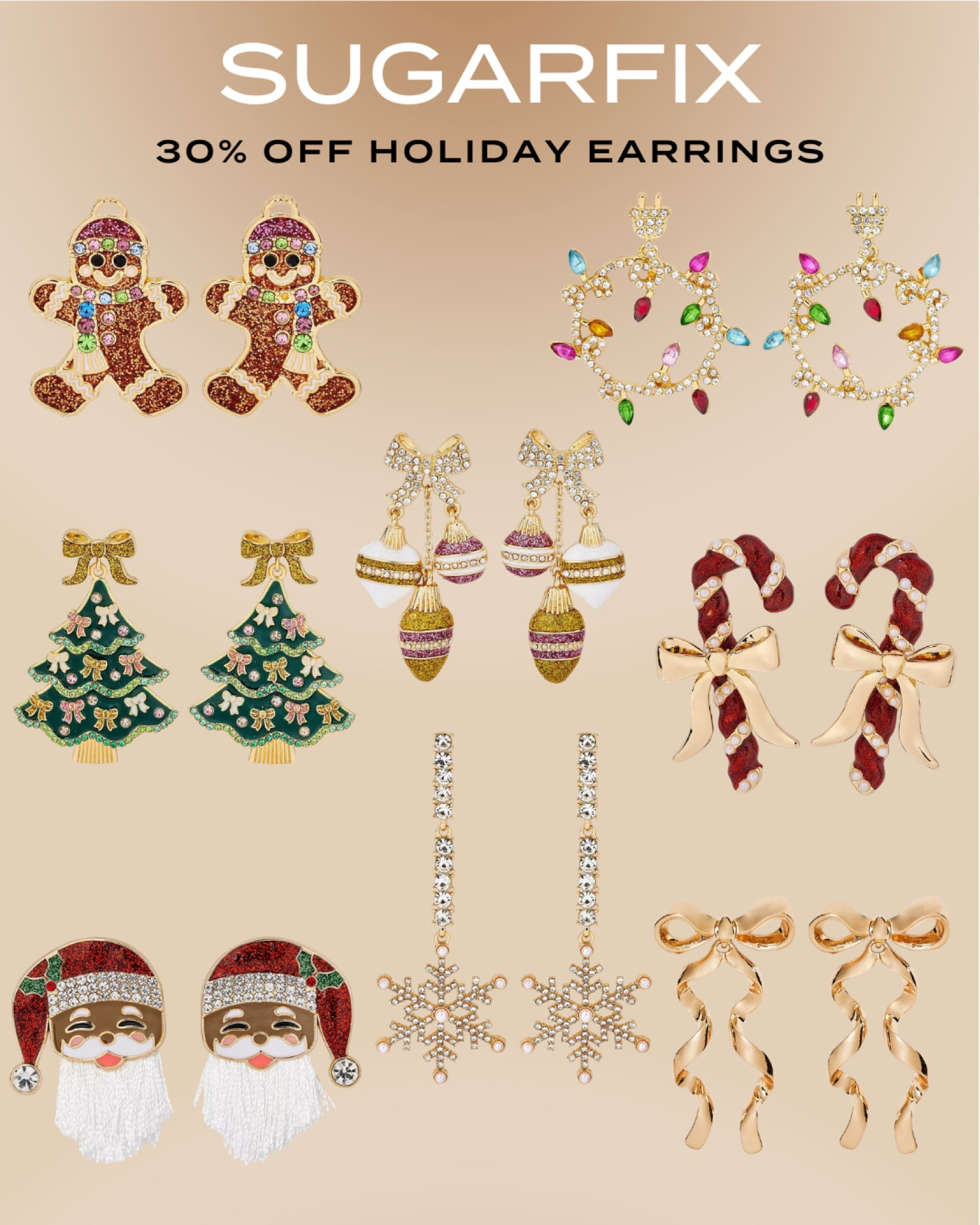 SUGARFIX by Baublebar has holiday earrings on sale at Target for 30% off! ✨

#LTKHoliday #LTKFindsUnder50 #LTKStyleTip