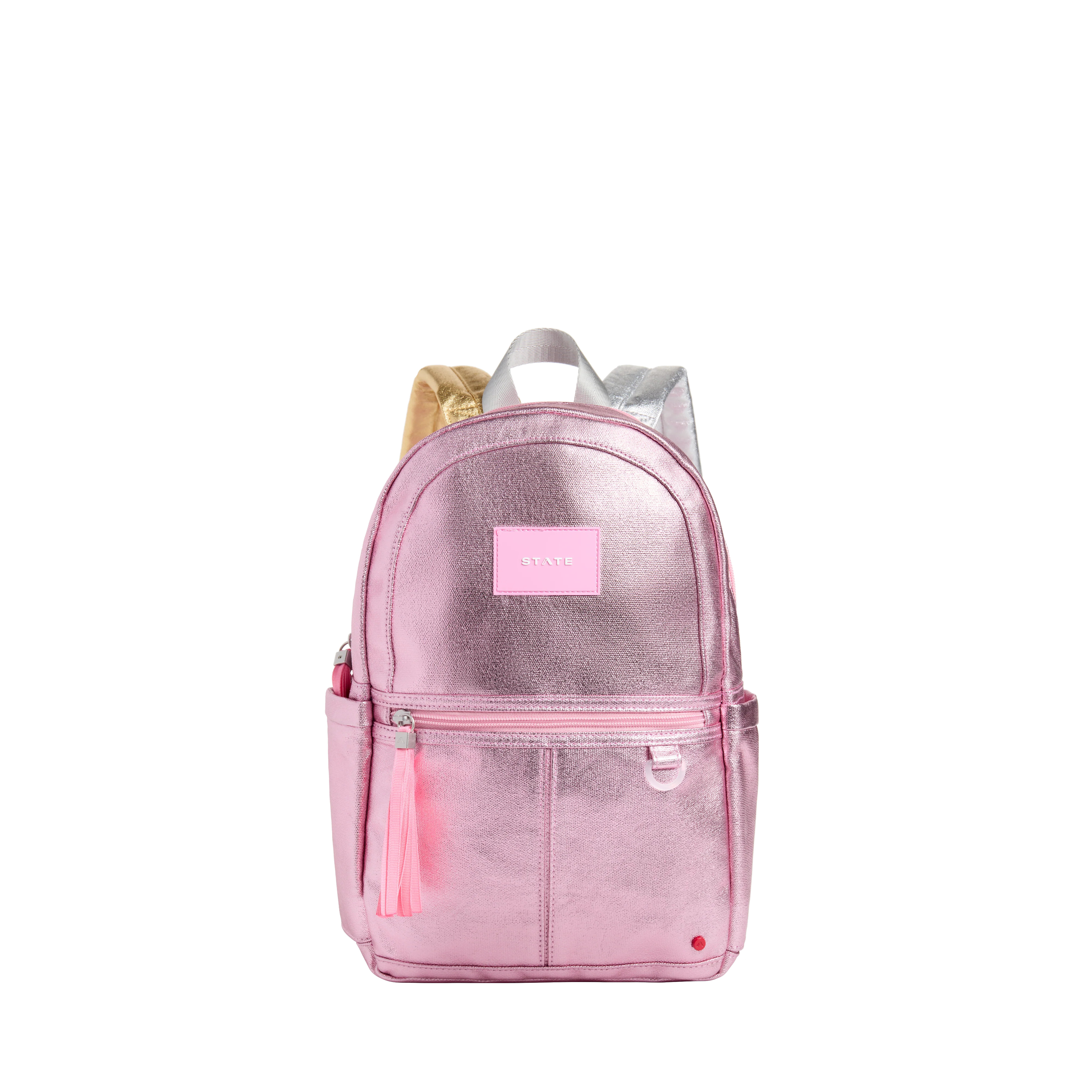 STATE Bags | Kane Mini Backpack Metallic Pink/Silver | Back to School | Travel Backpack | STATE Bags