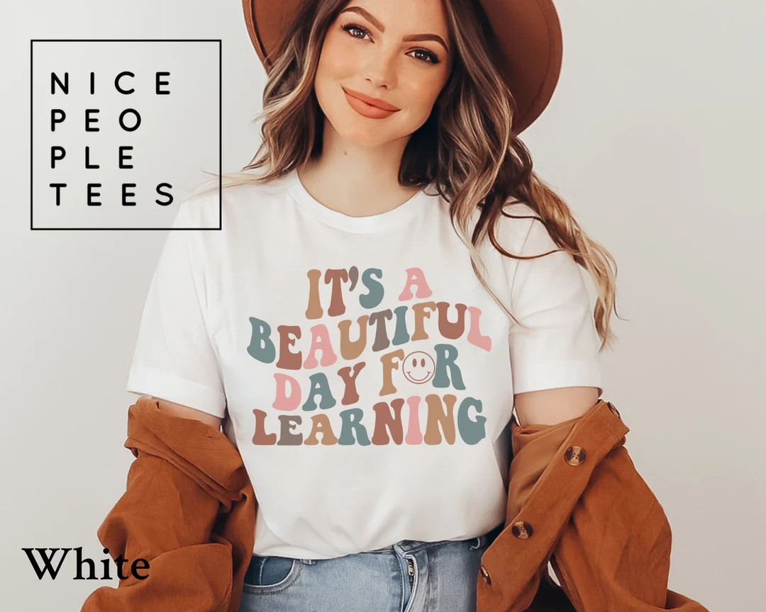 Its A Beautiful Day Teacher Shirt, Back to School Retro Kindergarten Teacher Tee First Day for Le... | Etsy (US)