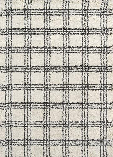 Momeni Rugs Maya Collection, Ultra Thick Pile Shag Area Rug, 7'10" x 9'10", Ivory | Amazon (US)