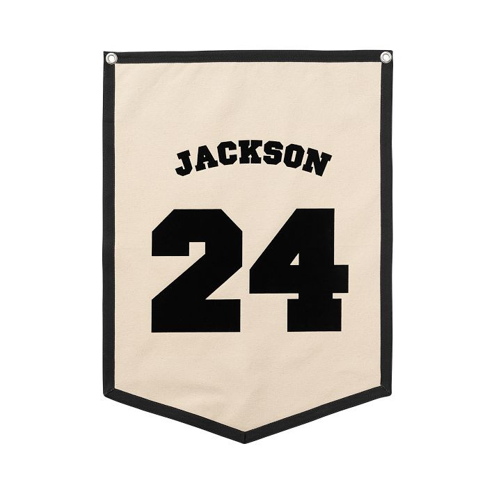 Personalized Varsity Number Pentagon Flag | Pottery Barn Teen