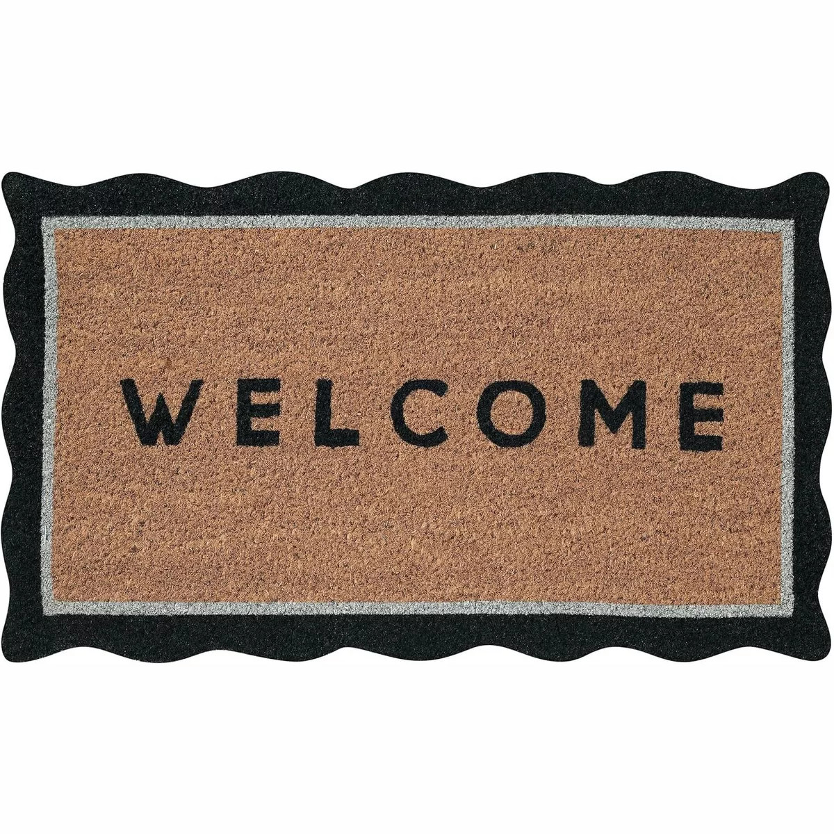 Folkulture Coir Mats Scallop Welcome - 16 x 28 | Target