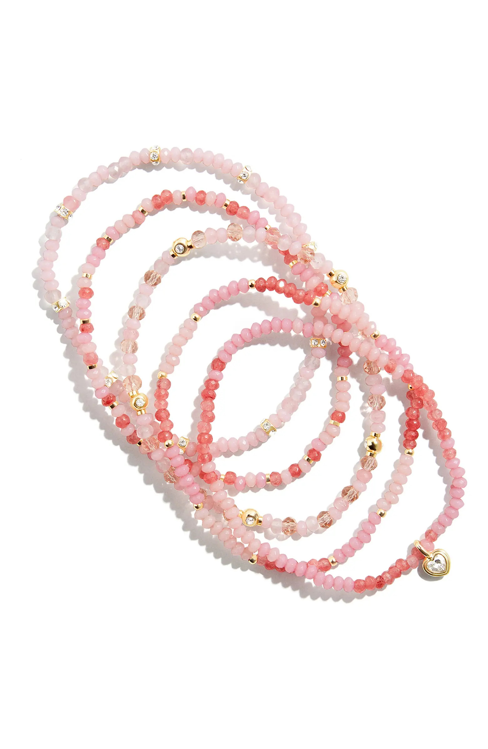 Neah Set of 5 Assorted Stretch Bead Bracelet | Nordstrom