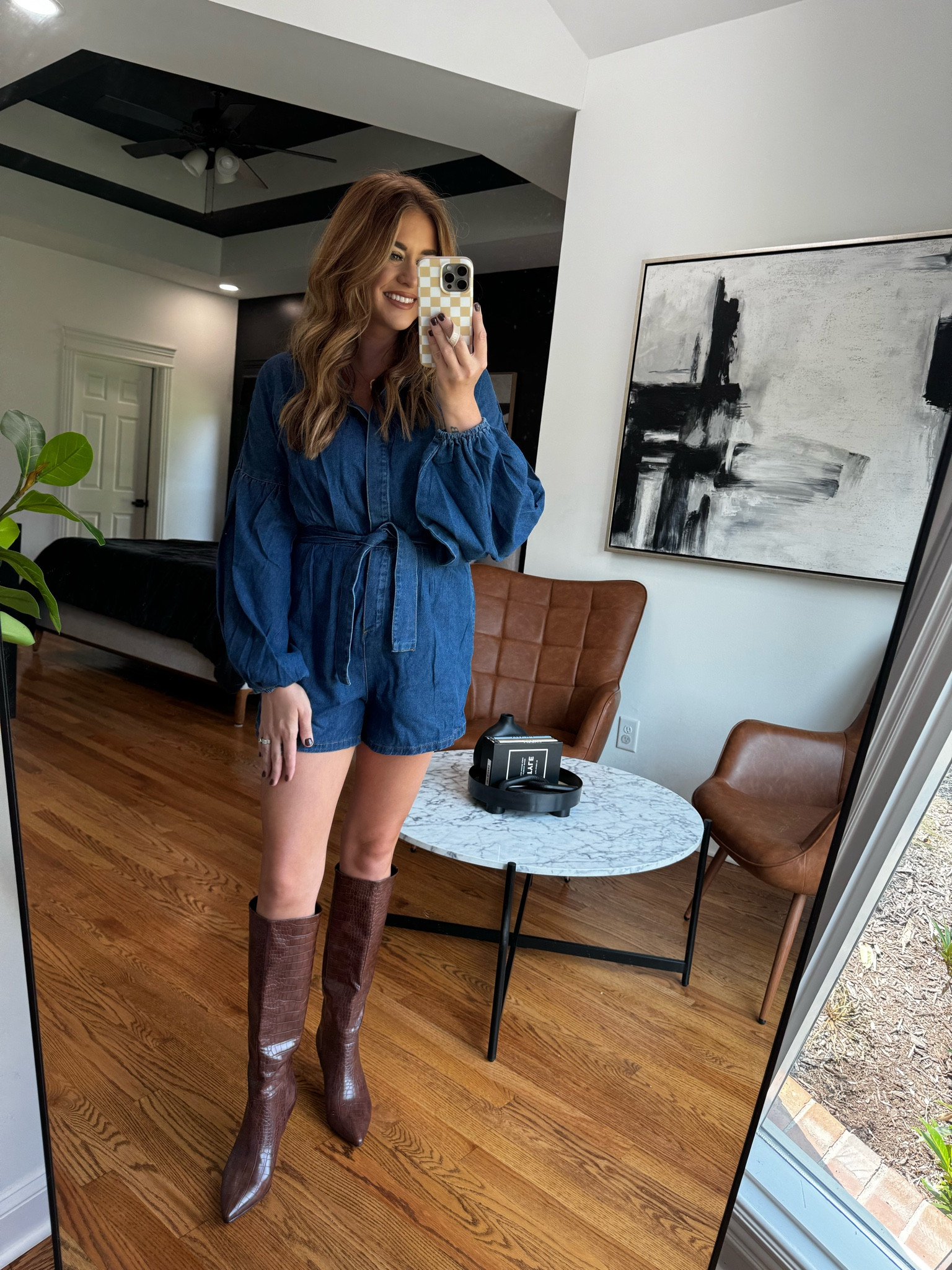 Amazon fall fashion 🤎 love the fit of this denim romper! Wearing a medium 

#LTKFindsUnder100 #LTKFindsUnder50 #LTKShoeCrush
