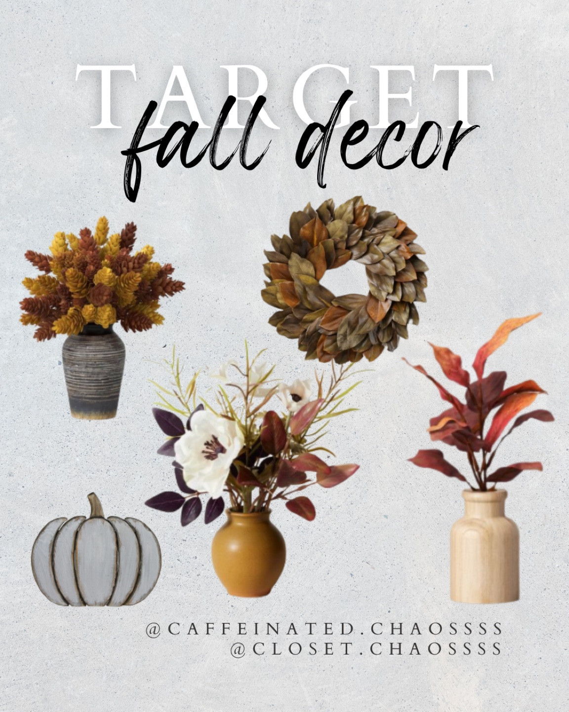 Target finds fall décor decorations 

White Wooden Pumpkin Fall Harvest Decoration
Fall Floral Arrangements
fall wreaths leaves 🍁 


#LTKhome #LTKunder50 #LTKSeasonal