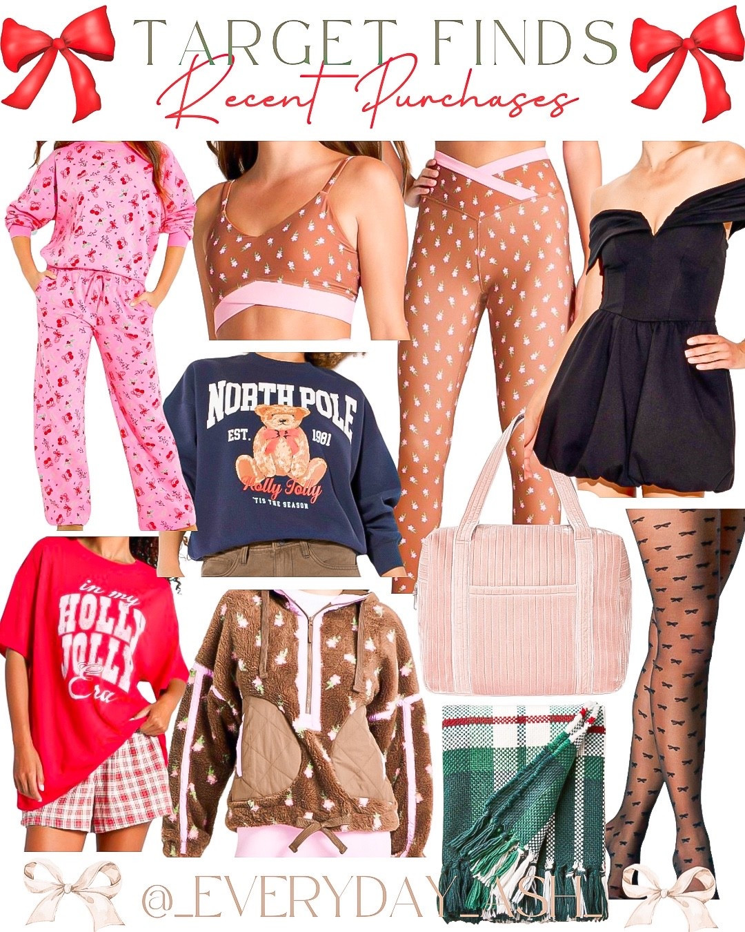 Target // recent purchases ❤️🎄

Target gifts, target fashion, pink two piece set, sports bra, leggings, black dress, Christmas shirt, fleece pullover, blanket, travel bag, weekender bag 

#LTKHoliday #LTKFindsUnder50 #LTKGiftGuide