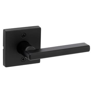 Kwikset Halifax Square Matte Black Half-Dummy Door Lever-788HFL SQT 514 - The Home Depot | The Home Depot