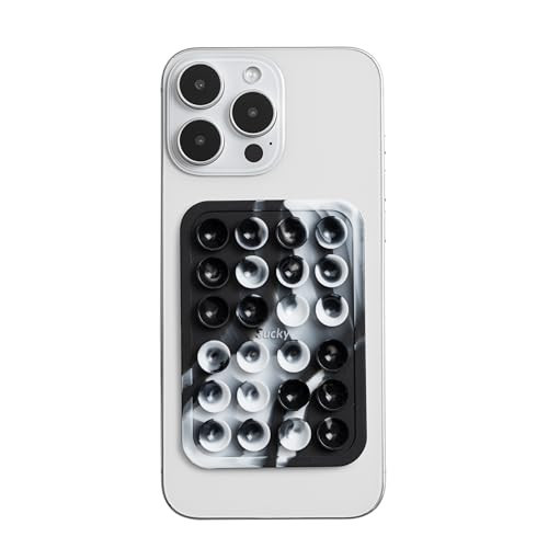 Sucky Silicone Suction Phone Case Adhesive Octo Cup Buddy Mount - Anti-Slip Holder, Hands-Free Phone Accessory for iPhone and Android - Sticky Grip for Selfies, Videos - Shadow Black | Amazon (US)