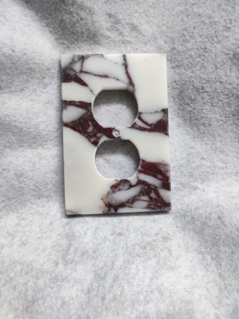 Handmade Marble Duplex Outlet Cover: Rustic Home Decor | Etsy (US)