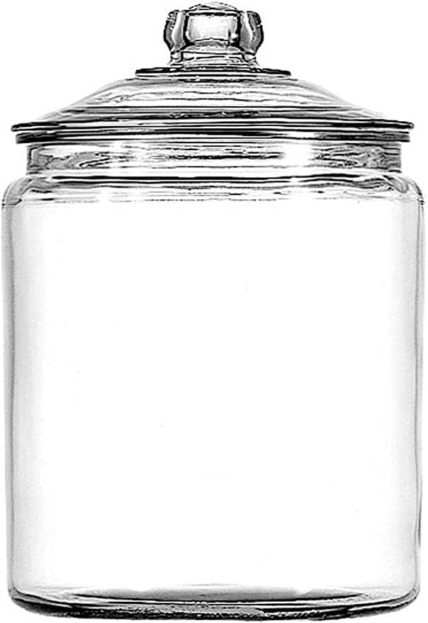 Anchor Hocking 1 Gallon Heritage Hill Glass Jar with Lid (4 piece, all glass, dishwasher safe) | Amazon (CA)
