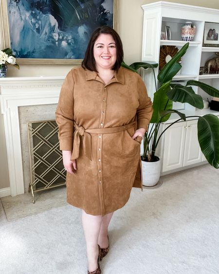 This is great quality faux suede for fall - love this dress, available in plus size and straight size. 

#LTKcurves #LTKSeasonal