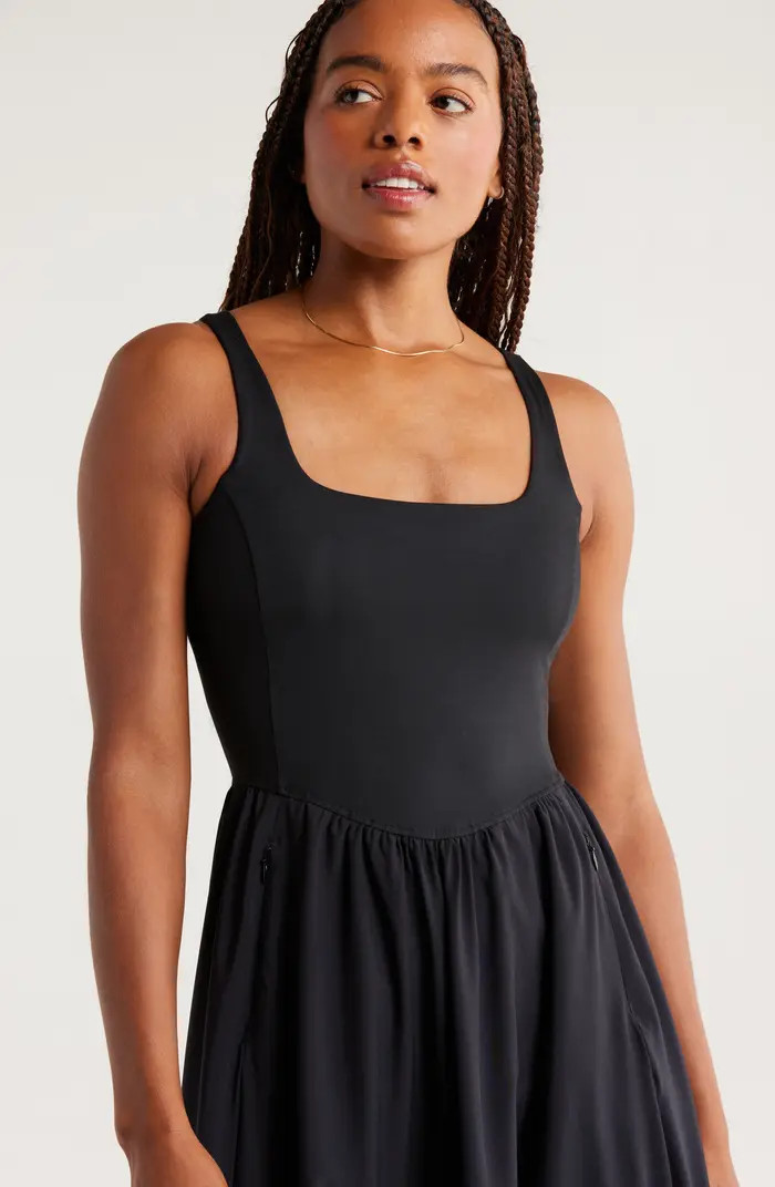 Effortless Square Neck Midi Dress | Nordstrom