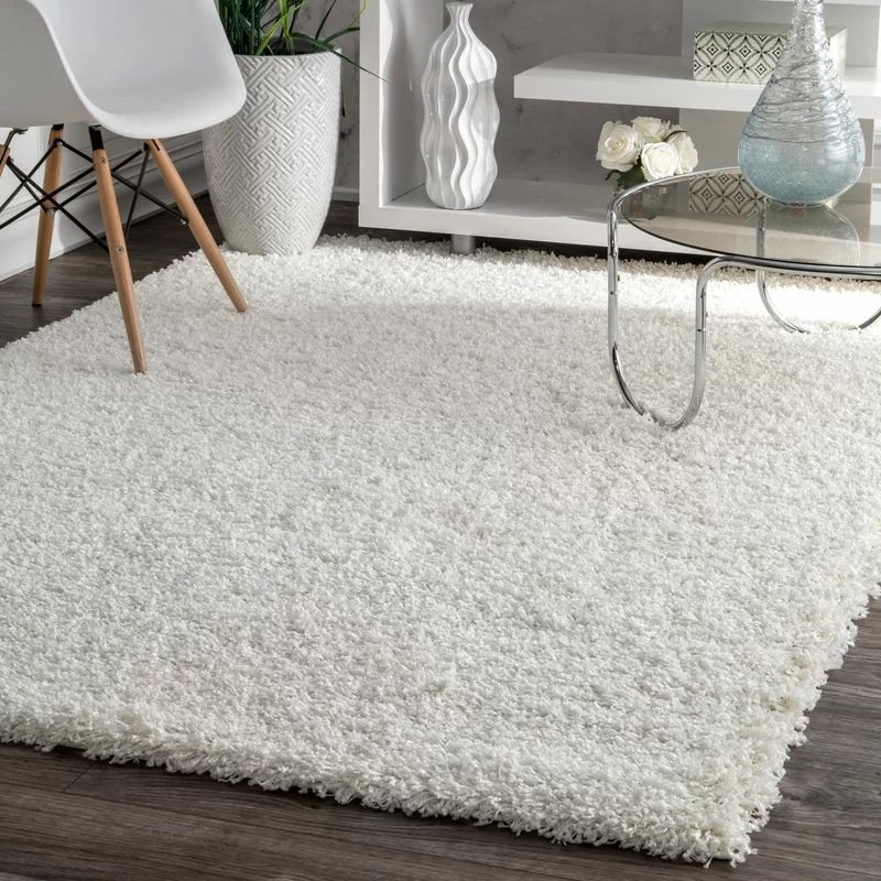 Welford White Shag Area Rug | Wayfair North America