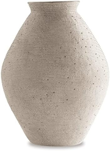 Signature Design by Ashley Hannela 17" Modern Distressed Polyresin Vase, Antique Tan | Amazon (US)