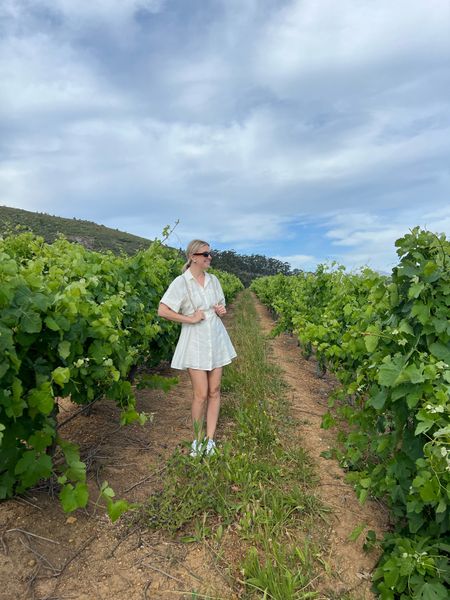 Went wine tasting in South Africa wearing a cute white dress, sambas, and a See by Chloe backpackk

#LTKstyletip #LTKtravel
