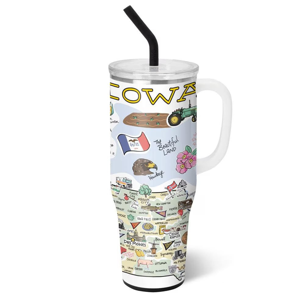 Swig Life 40oz Mega Mug, 40oz Tumbler with Handle and Straw, Extra Large Insulated Tumblers, Cup ... | Amazon (US)