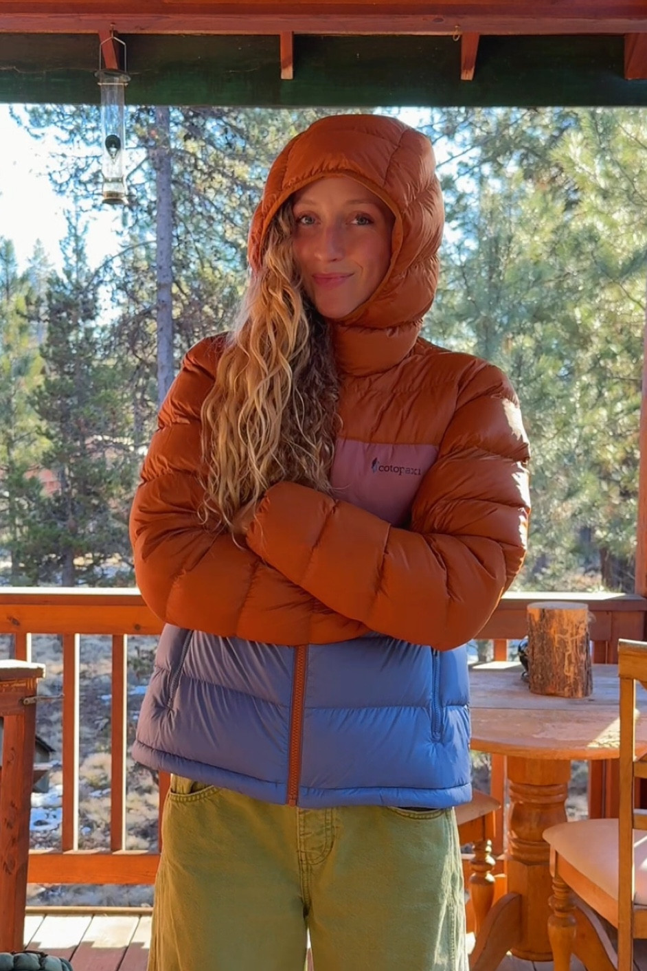 The Cotopaxi Fuego MAX down hooded jacket!! 800 fill down and SO warm  